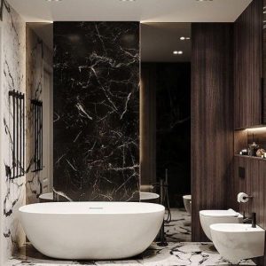 Panneau PVC marbre Noir doré 244x122