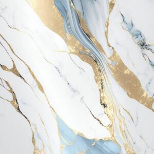Panneau Mural PVC marbre bleu et doré 244x122 – Image 4