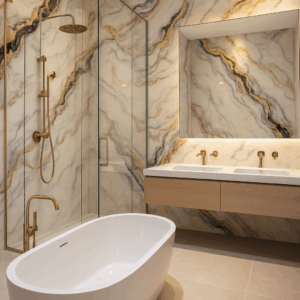 Plaque pvc marbre Salle de bain luxueuse