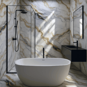 Plaque pvc marbre Salle de bain luxueuse