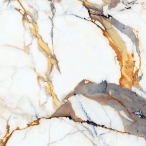Panneau Mural PVC marbre  blanc et or 244x122 – Image 4