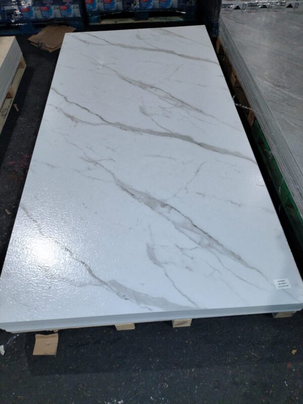 Panneau PVC marbre P18 Blanc et Gris 244x122