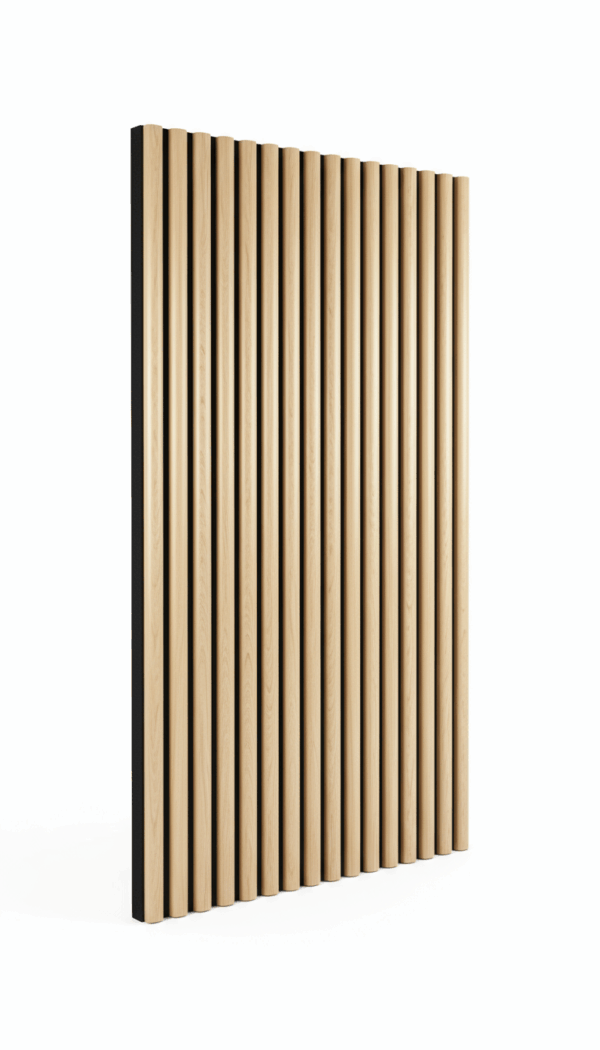 3D panneau mural acoustique motif bois semi-circulaire