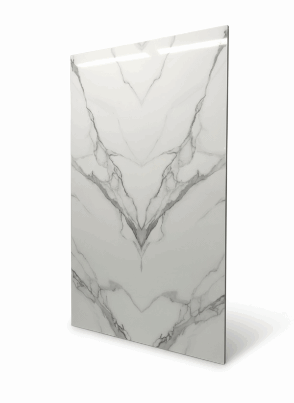 Panneau PVC marbre blanc et gris 244x122 CM