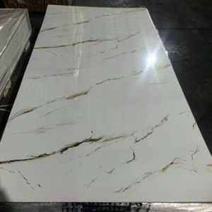 Panneau Mural PVC marbre  blanc et or 244x122 cm
