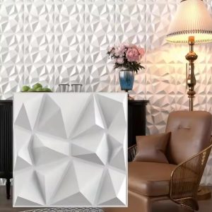 Carreaux muraux 3D 50x50 cm Blancs