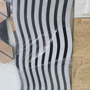 Panneau mural acoustique zigzag gris marbré