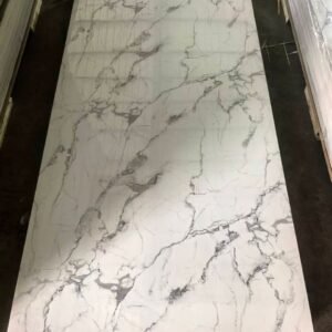 Panneau PVC marbre  blanc et gris 244x122