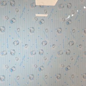 Panneau PVC Hello Kitty bleu 244 x 122 cm