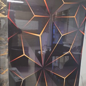 Panneau PVC marbre Noir 3 D 244x122 cm