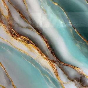 Panneau PVC marbre vert doré 244x122 cm