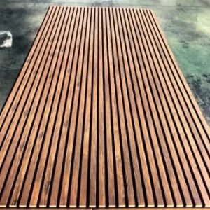 3D panneau mural bois acoustique en bois marron