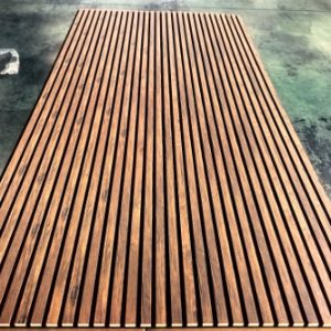 3D panneau mural bois acoustique en bois marron